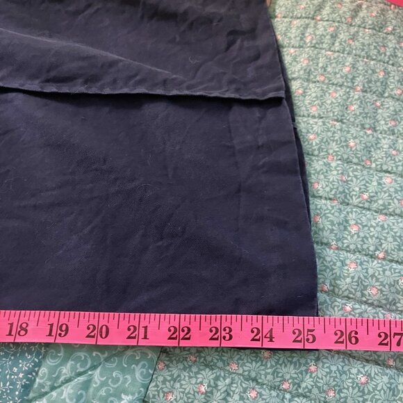 1. State Pants Womens M Navy Blue Wide Leg Cropped Culotte Coastal Boho Nautical - Picture 9 of 9